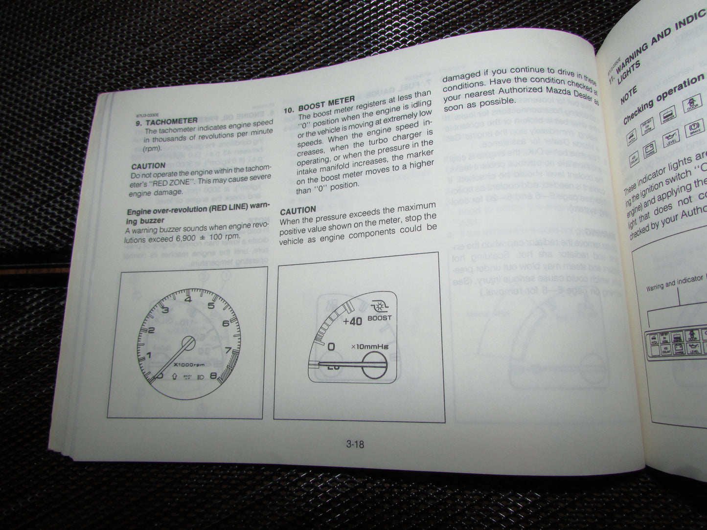 Mazda RX7 (1987) Owners Manual