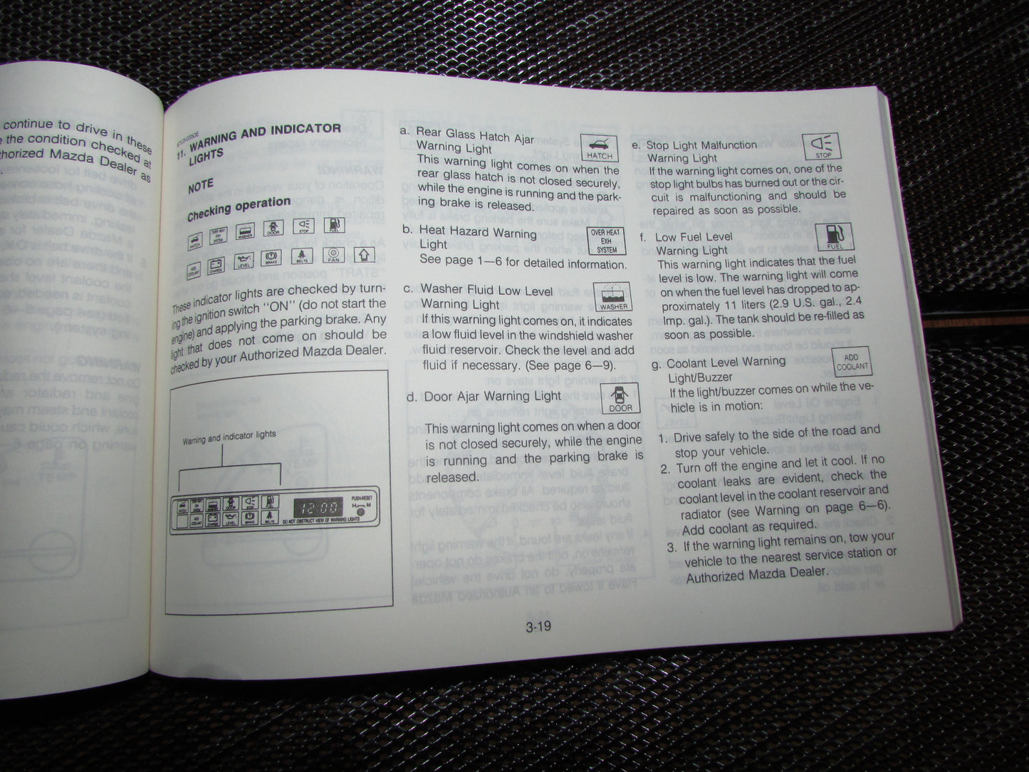 Mazda RX7 (1987) Owners Manual