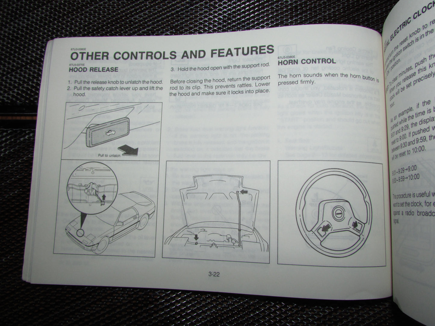 Mazda RX7 (1987) Owners Manual