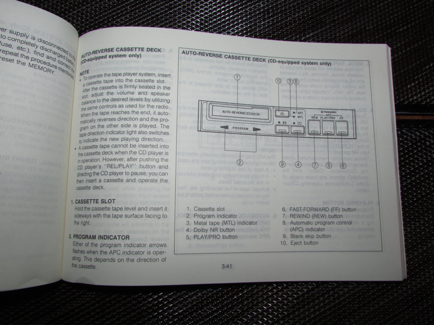 Mazda RX7 (1987) Owners Manual