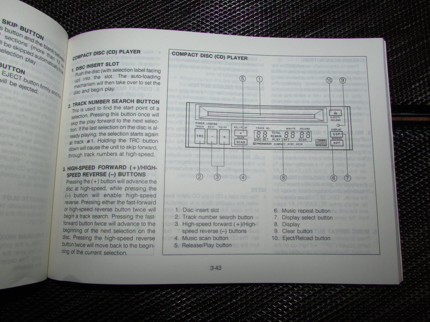 Mazda RX7 (1987) Owners Manual