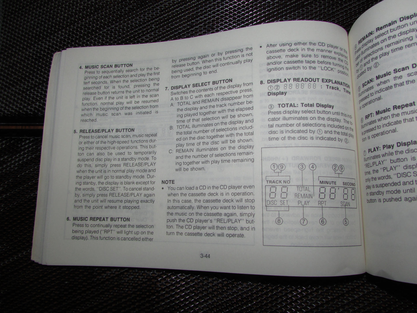 Mazda RX7 (1987) Owners Manual