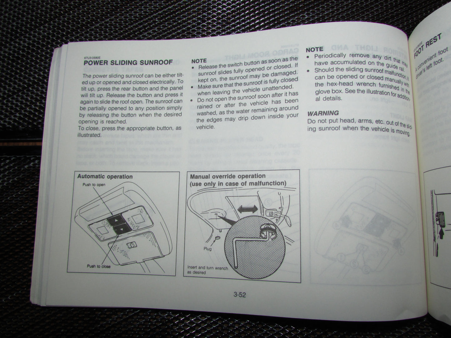 Mazda RX7 (1987) Owners Manual