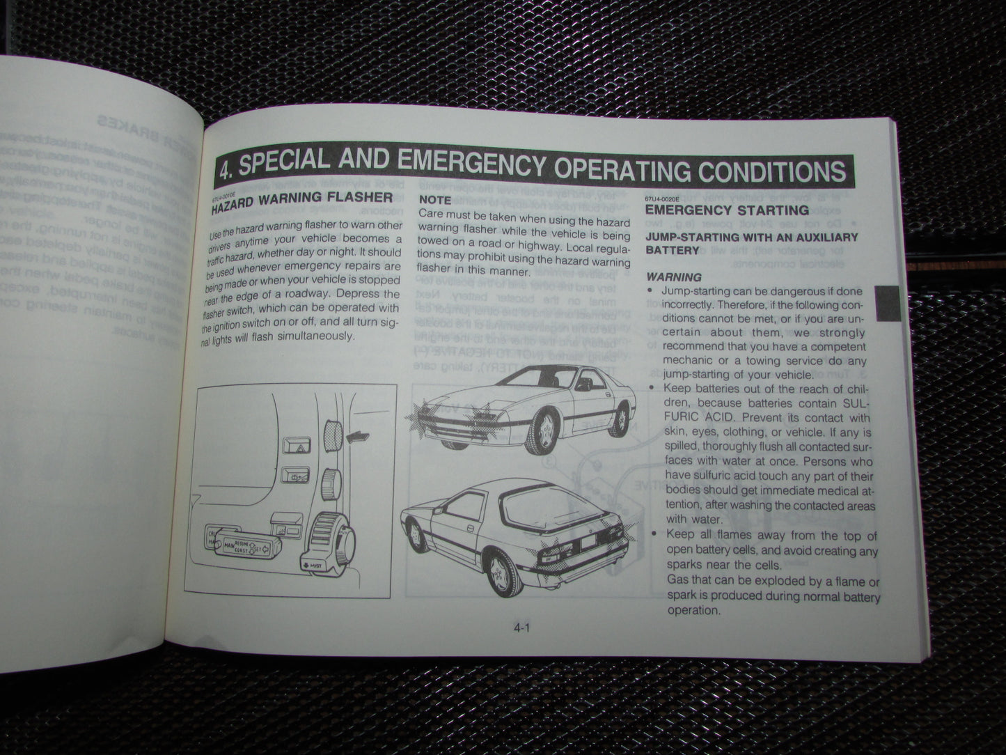 Mazda RX7 (1987) Owners Manual