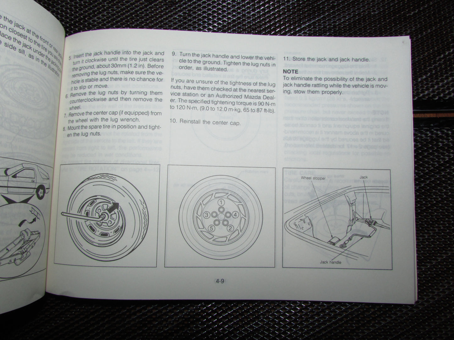 Mazda RX7 (1987) Owners Manual
