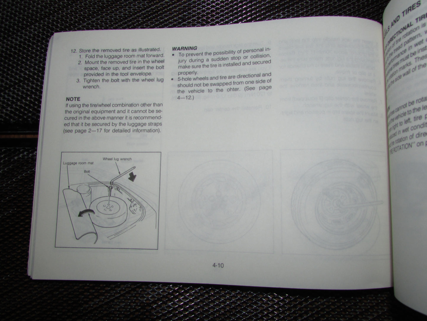 Mazda RX7 (1987) Owners Manual