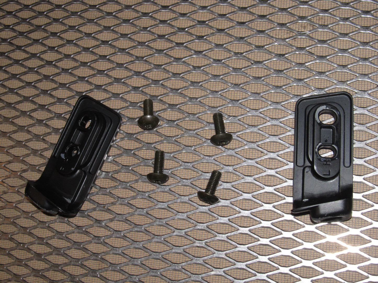 99 00 Mazda Miata OEM Hard Top Latch Lock Striker Bracket Set