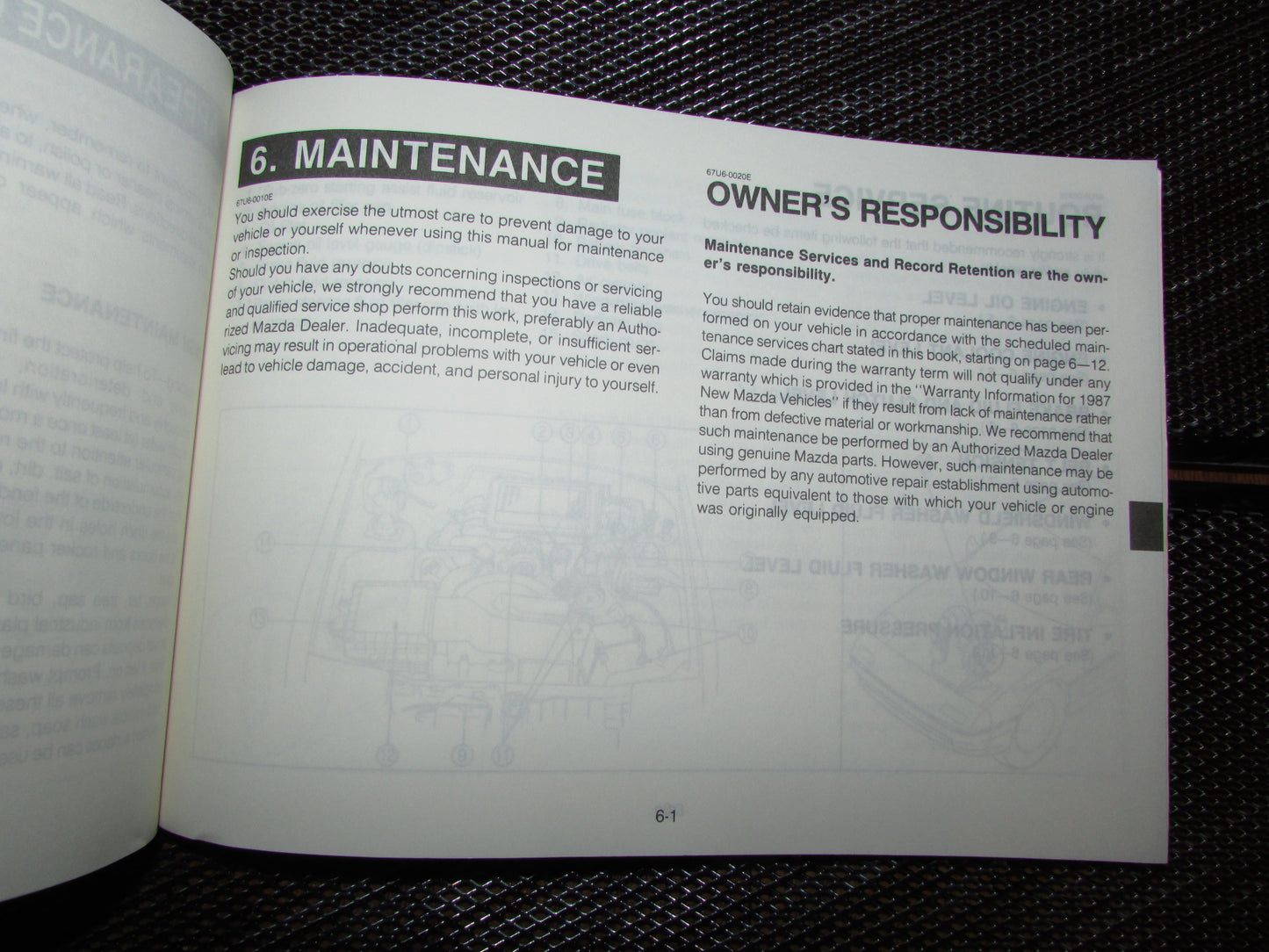 Mazda RX7 (1987) Owners Manual
