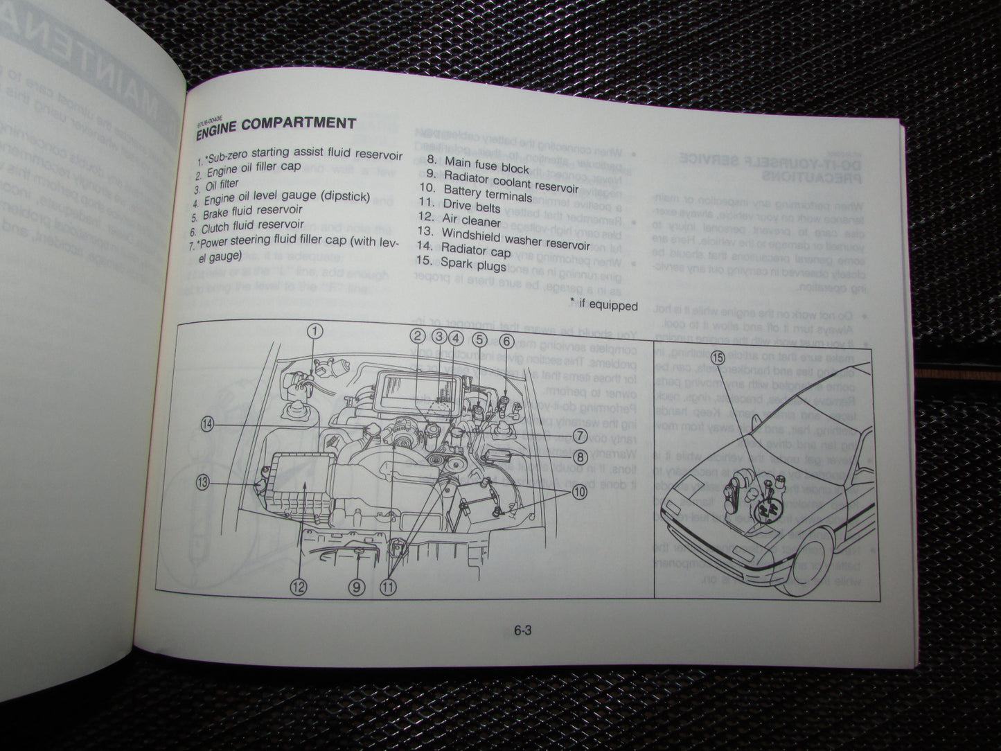 Mazda RX7 (1987) Owners Manual
