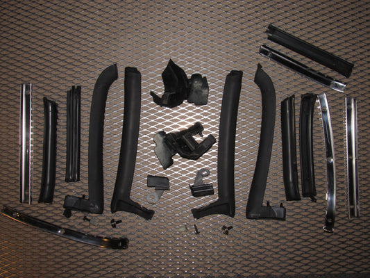 99 00 Mazda Miata OEM Convertible Soft Top Moulding Stripping - Set