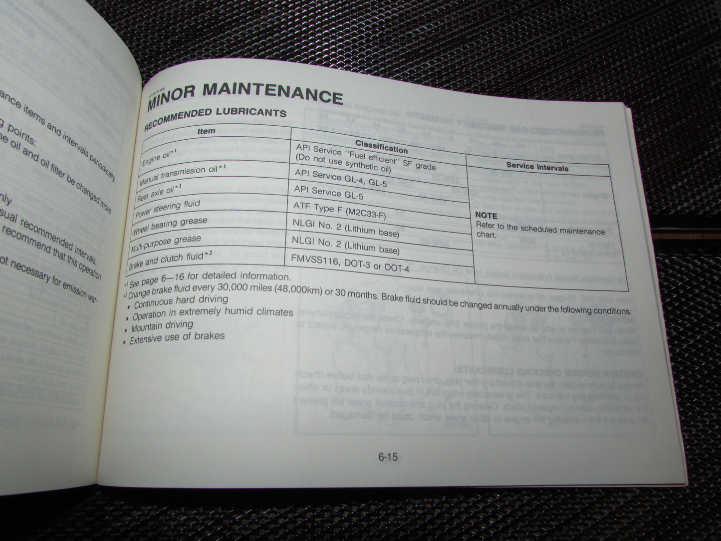 Mazda RX7 (1987) Owners Manual