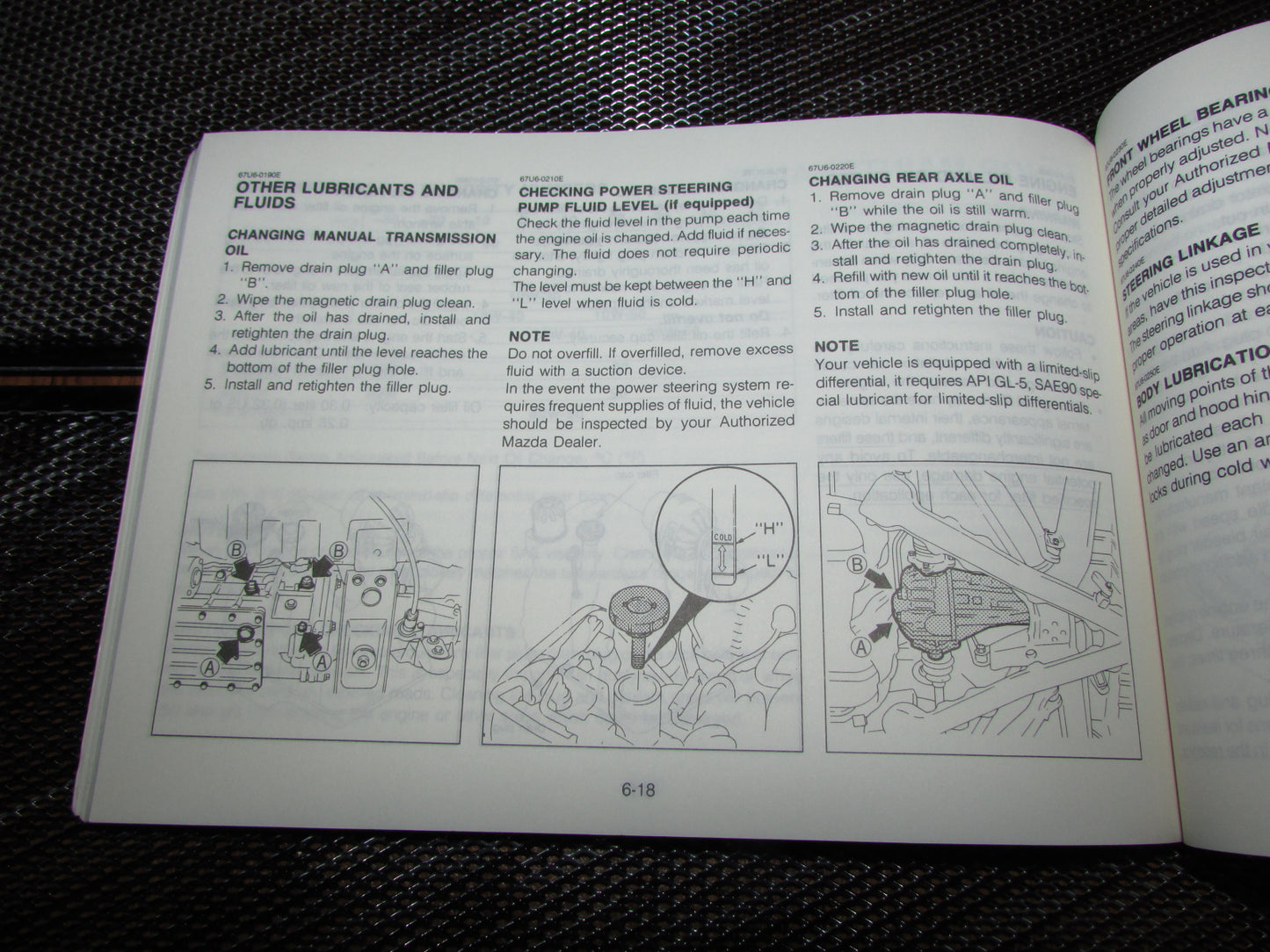 Mazda RX7 (1987) Owners Manual