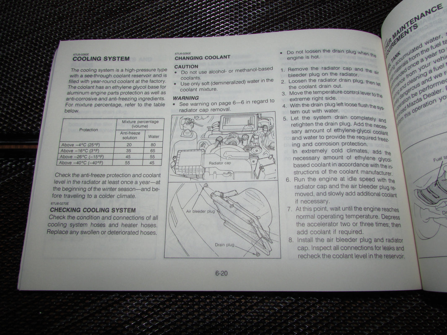 Mazda RX7 (1987) Owners Manual