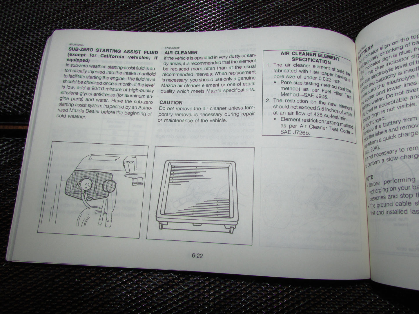 Mazda RX7 (1987) Owners Manual