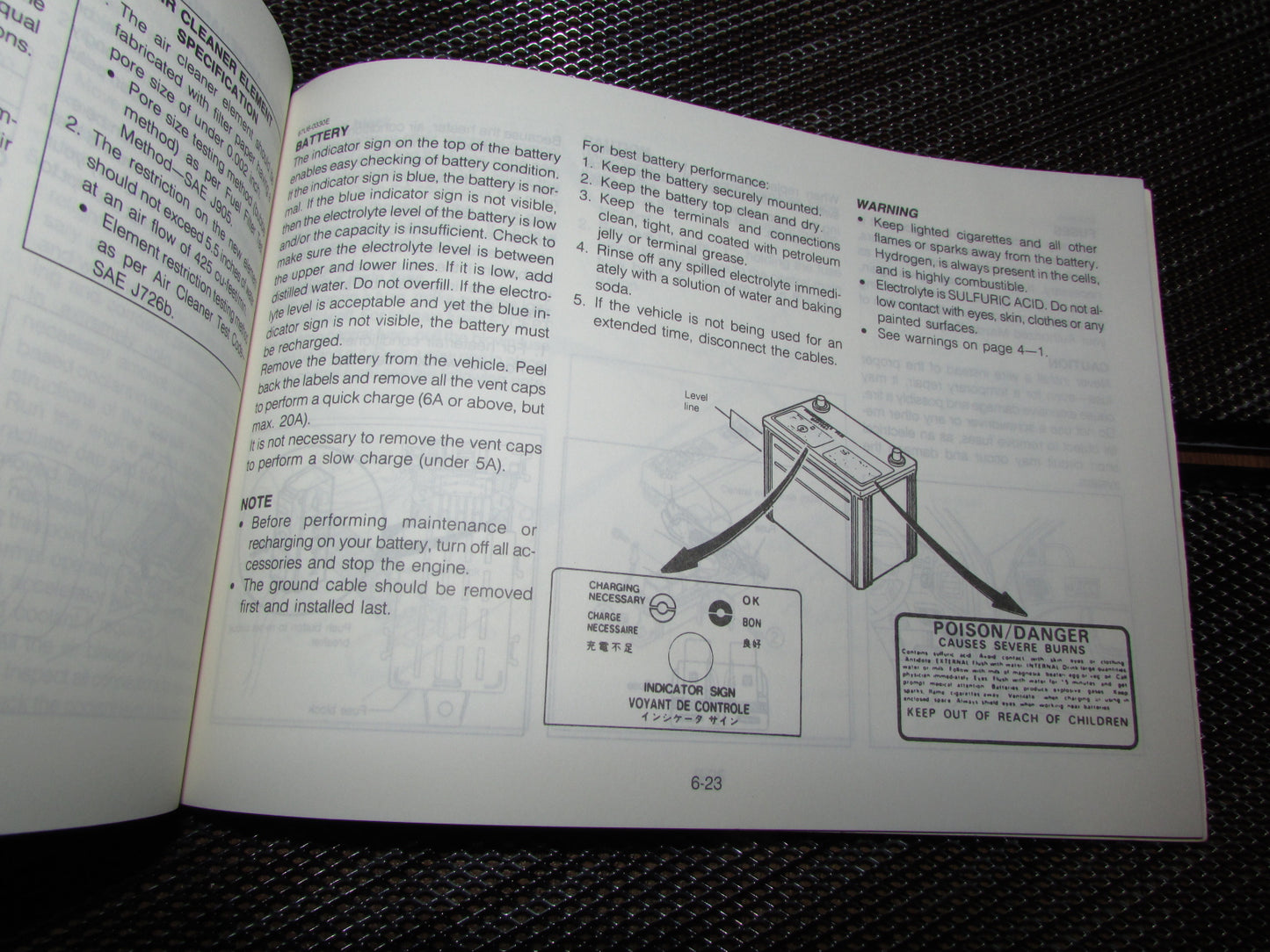 Mazda RX7 (1987) Owners Manual