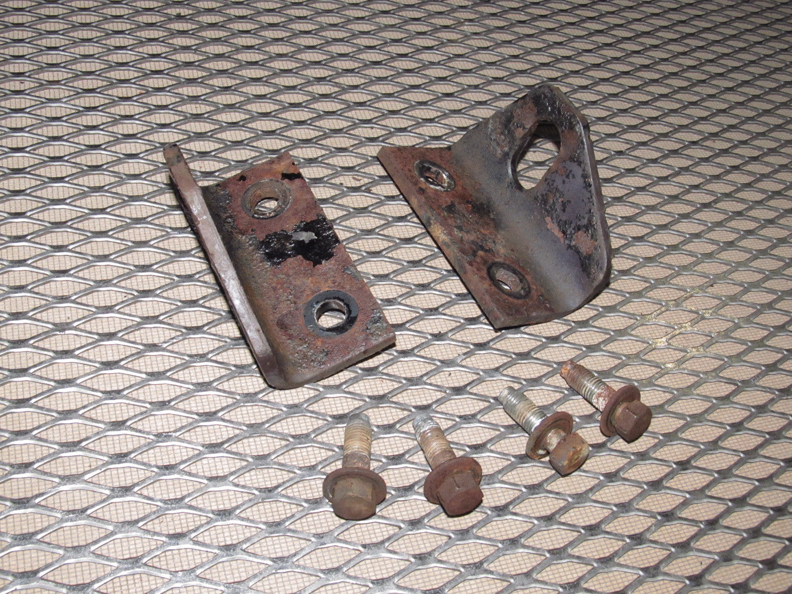 72 73 Datsun 240z OEM Front Tow Hook Bracket - Set
