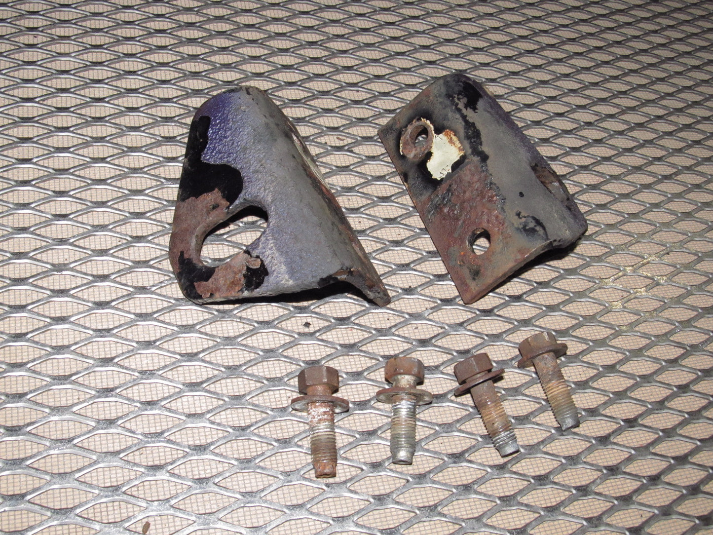 72 73 Datsun 240z OEM Front Tow Hook Bracket - Set