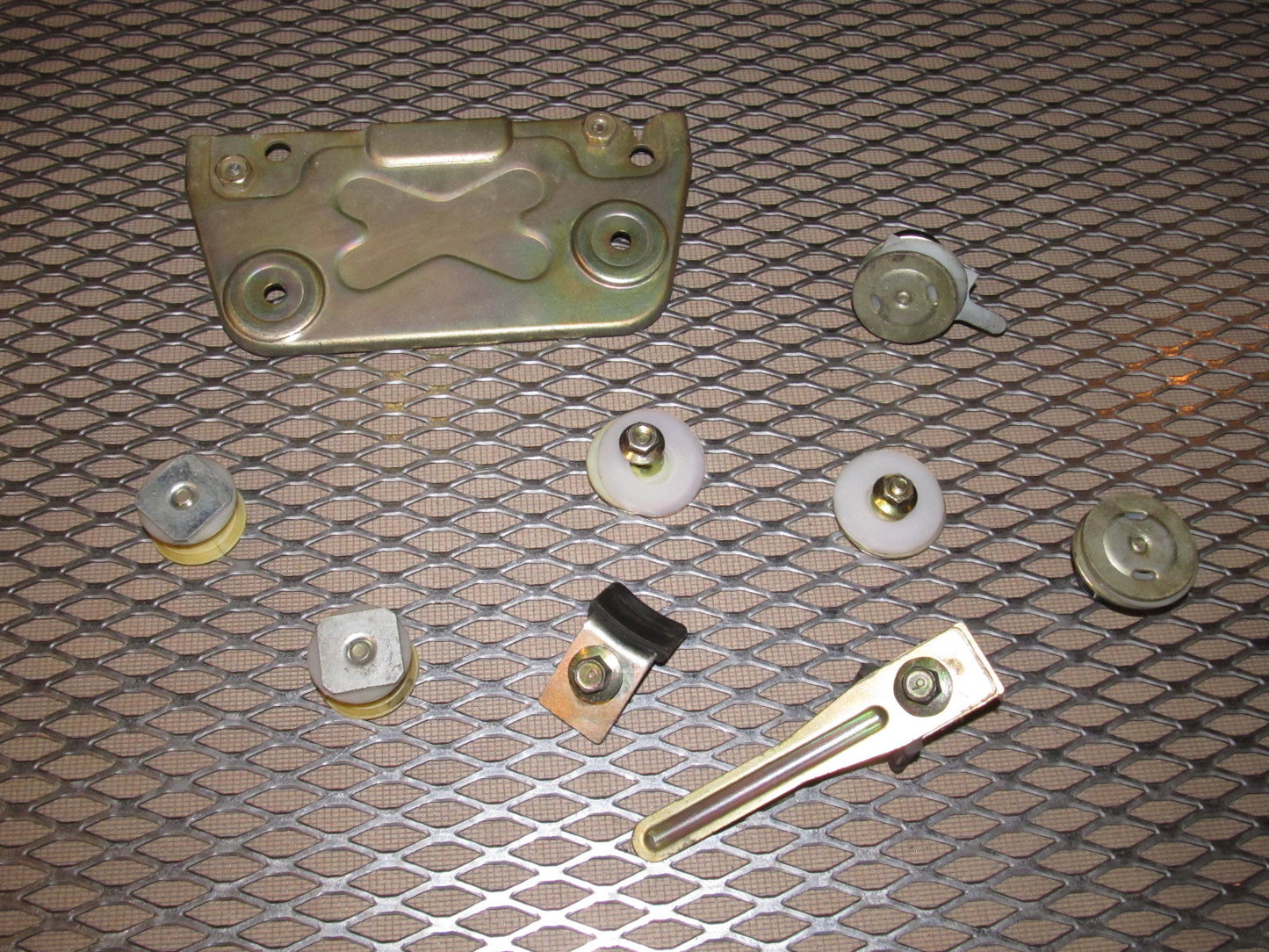 86 87 88 Mazda RX7 OEM Convertible Window Stopper Roller & Bracket - Right