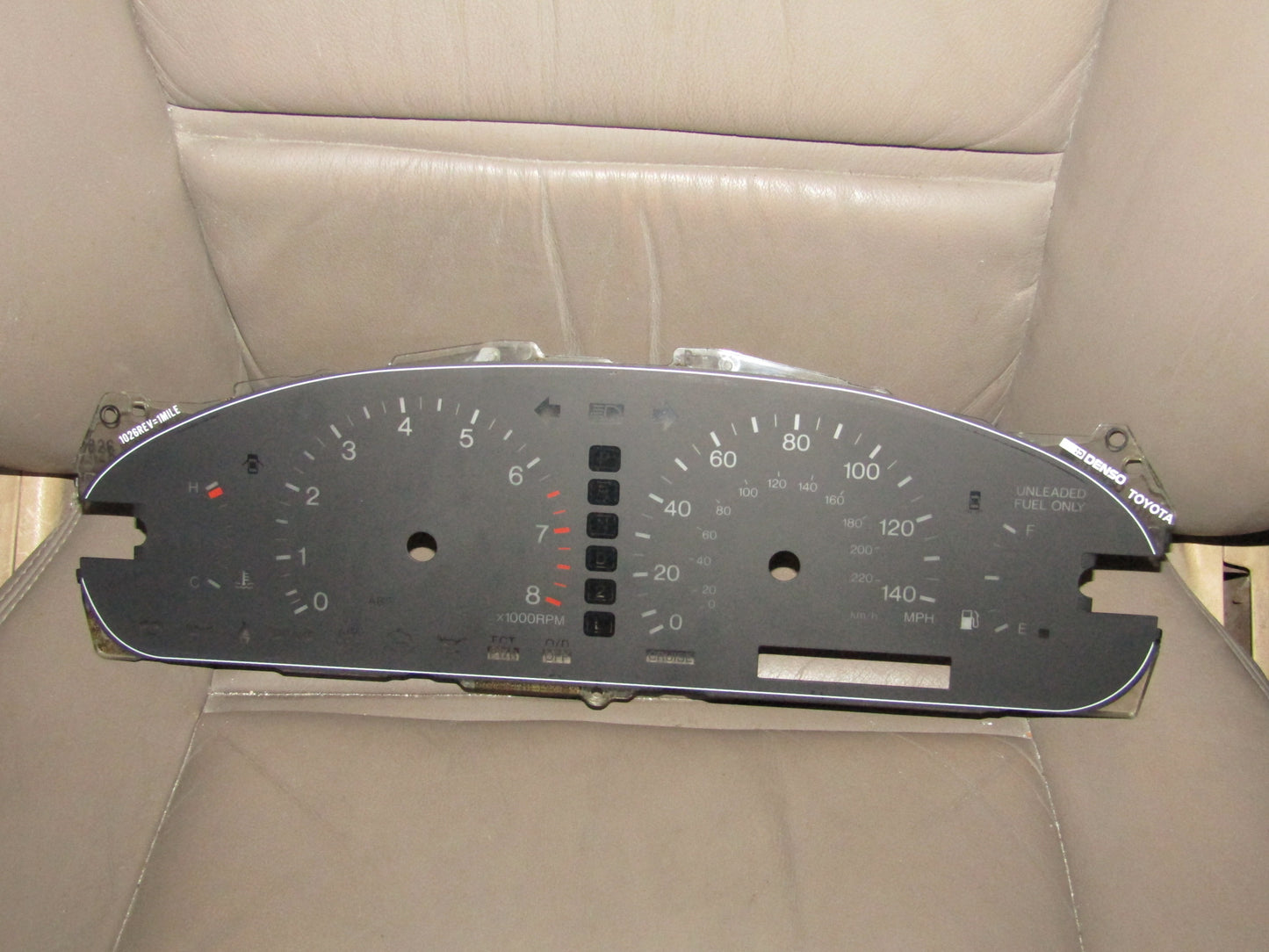92 93 Lexus ES300 OEM Instrument Cluster Speedometer Indicator Plate