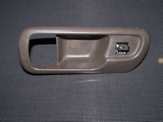 94-01 Acura Integra OEM Brown Door Lock Bezel with Power Door Lock Switch - Driver's Side - Left