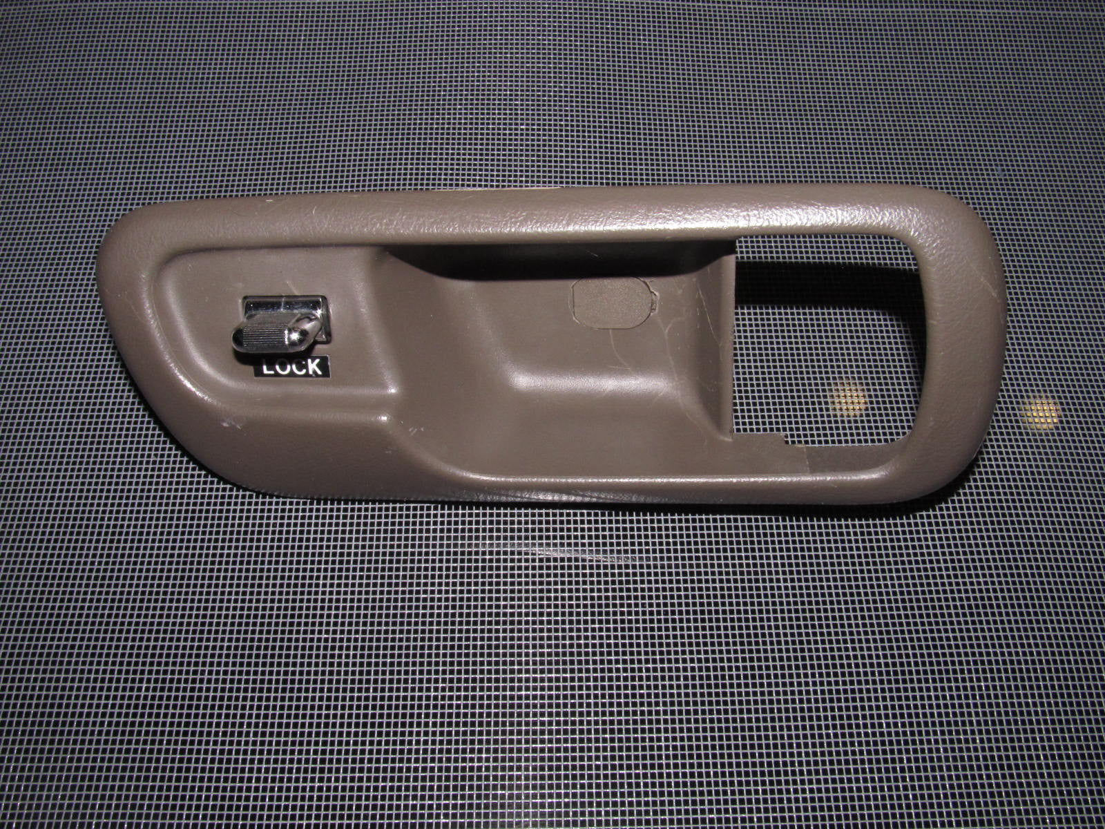 94-01 Acura Integra OEM Brown Door Lock Bezel with Power Door Lock Switch - Passenger's Side - Right