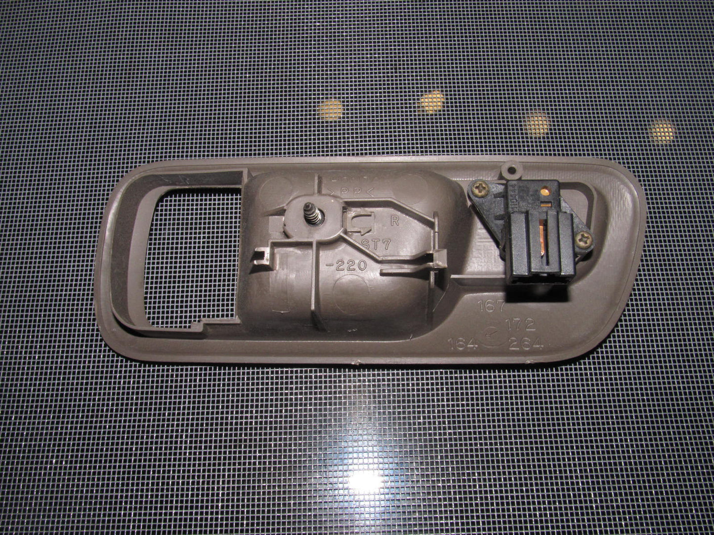 94-01 Acura Integra OEM Brown Door Lock Bezel with Power Door Lock Switch - Passenger's Side - Right