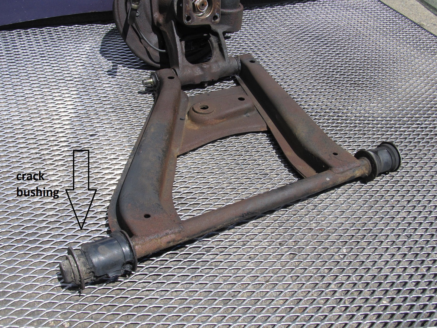 72 73 Datsun 240z OEM Rear Spindle & Control Arm Assembly - Right