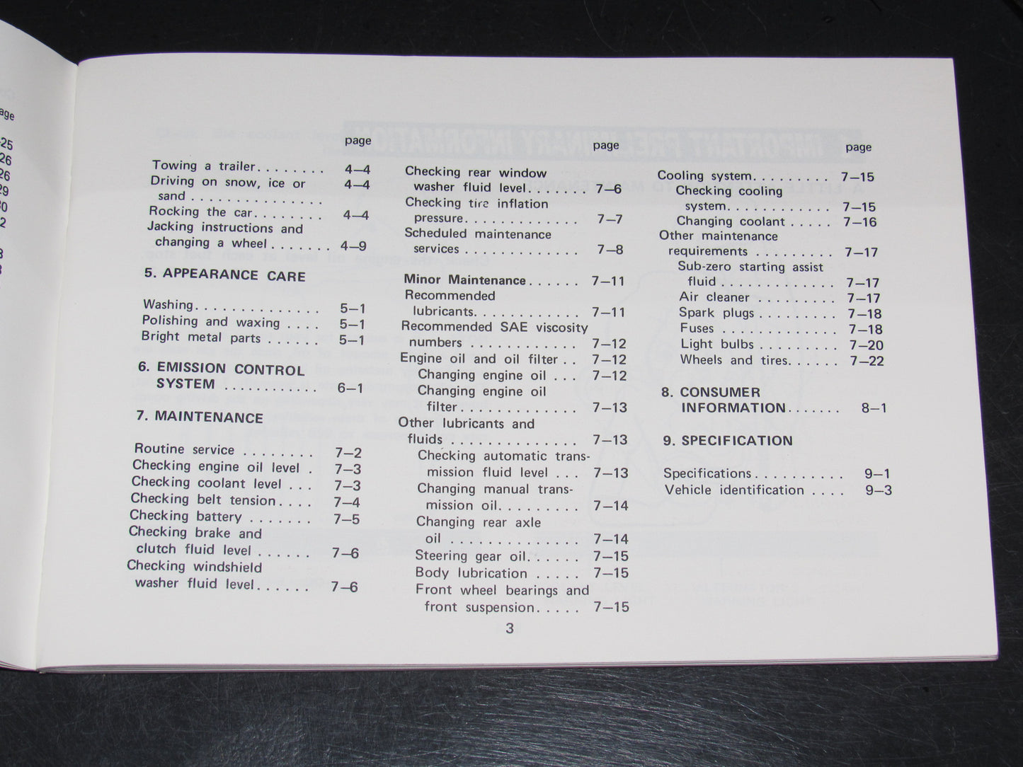 Mazda RX7 (1981) Owners Manual