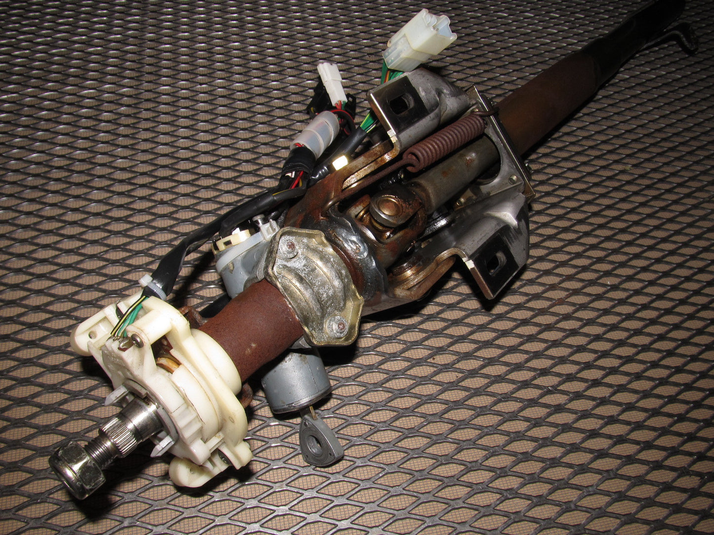 88 Mazda RX7 OEM Convertible Steering Column & Key