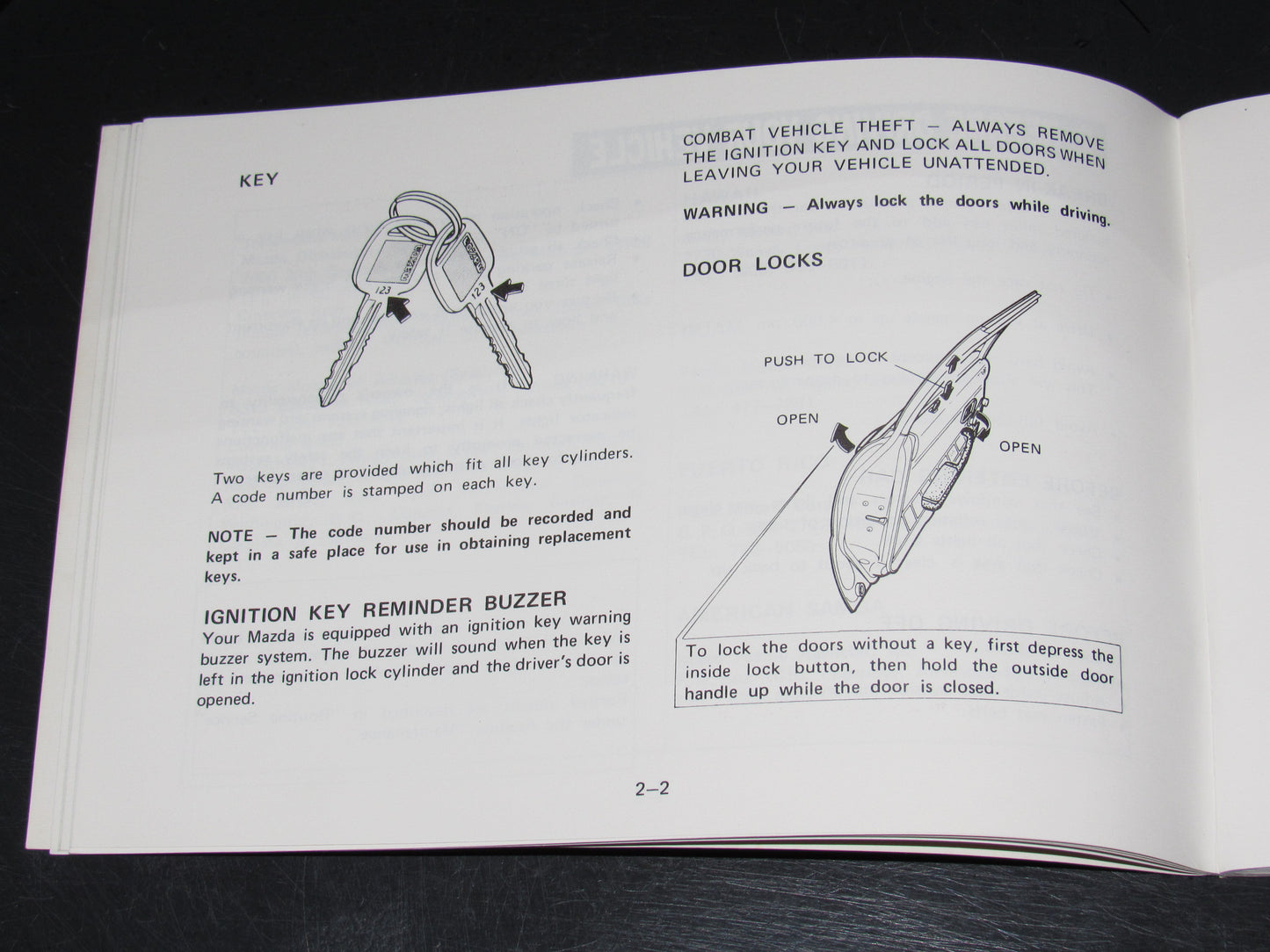 Mazda RX7 (1981) Owners Manual