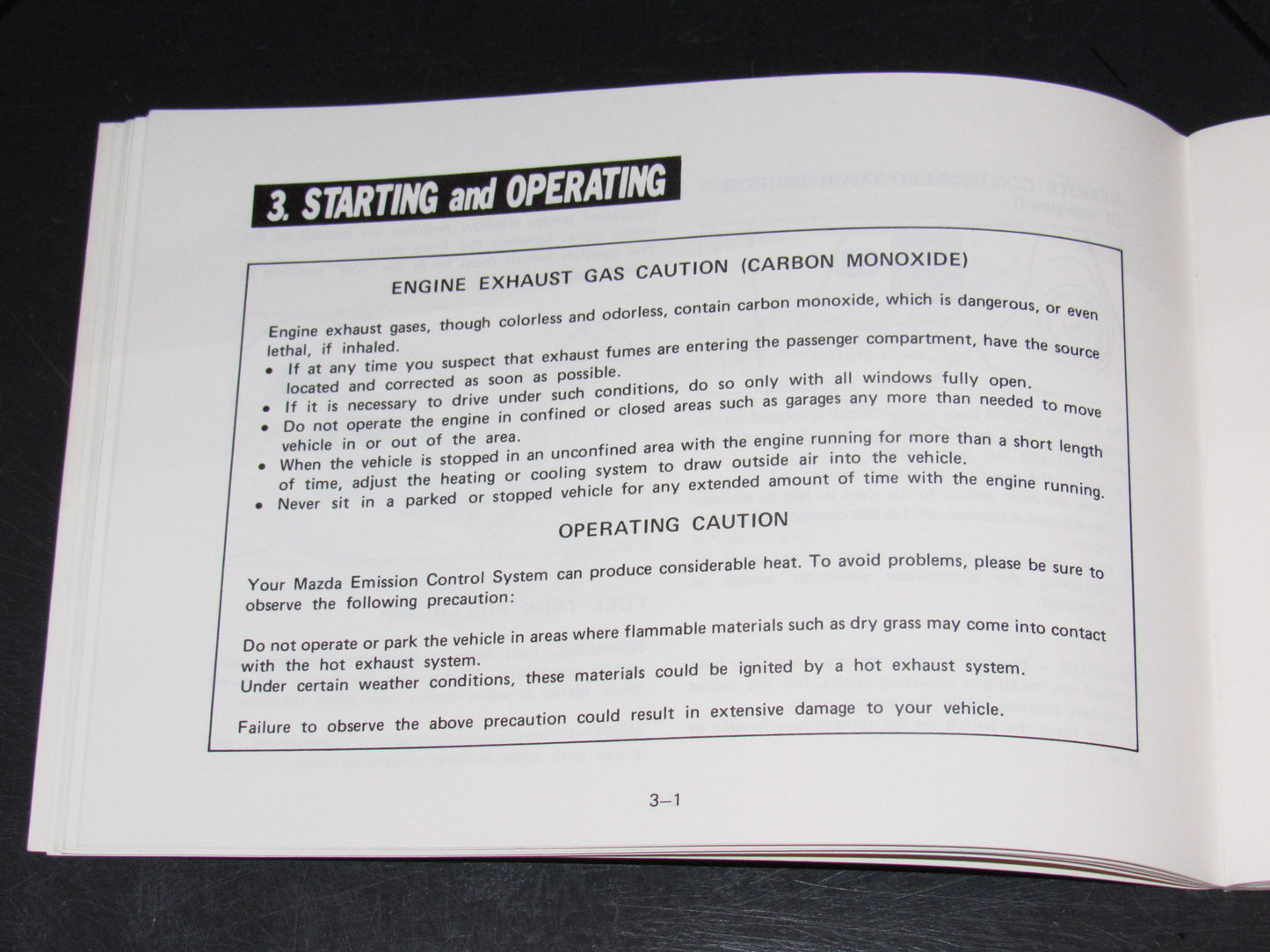 Mazda RX7 (1981) Owners Manual