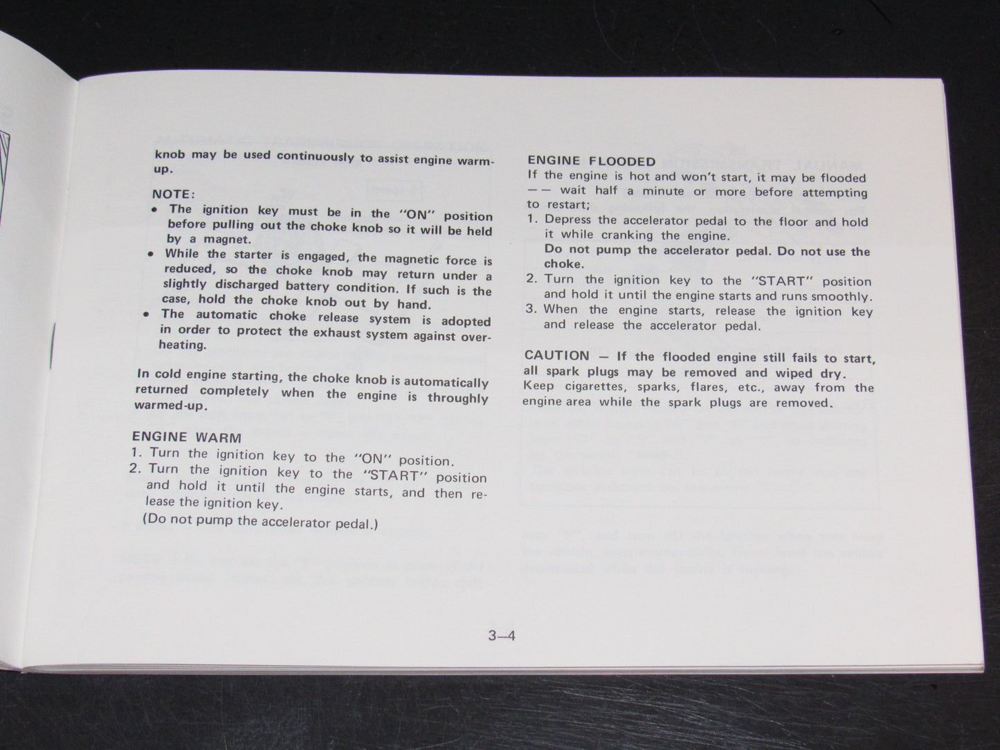Mazda RX7 (1981) Owners Manual