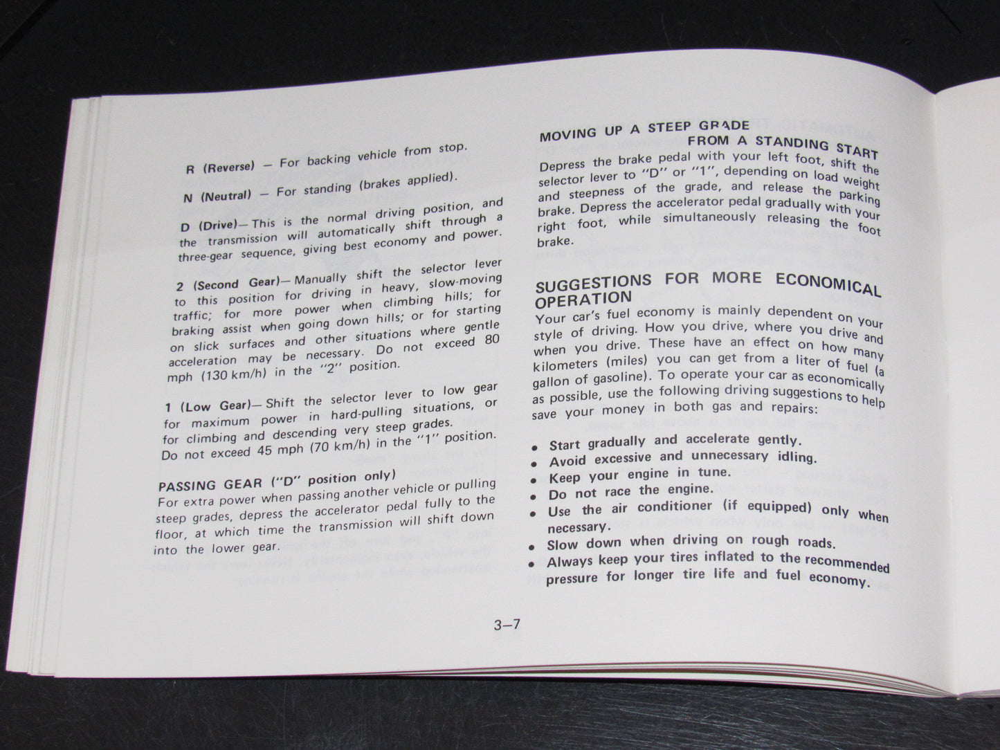 Mazda RX7 (1981) Owners Manual