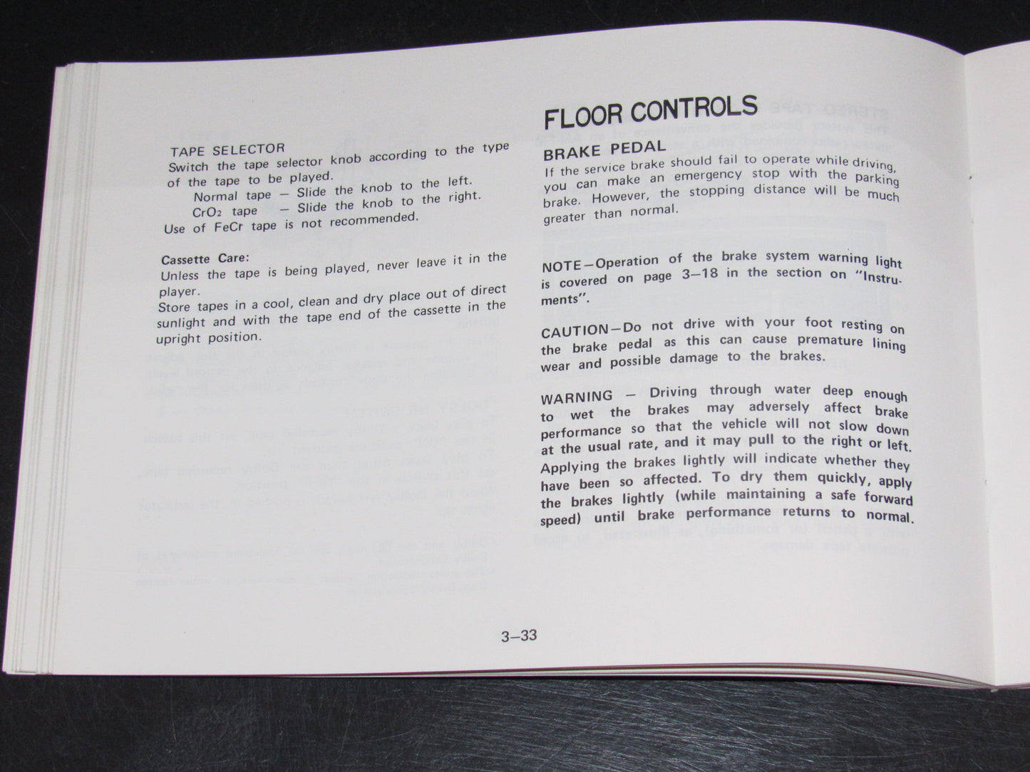 Mazda RX7 (1981) Owners Manual