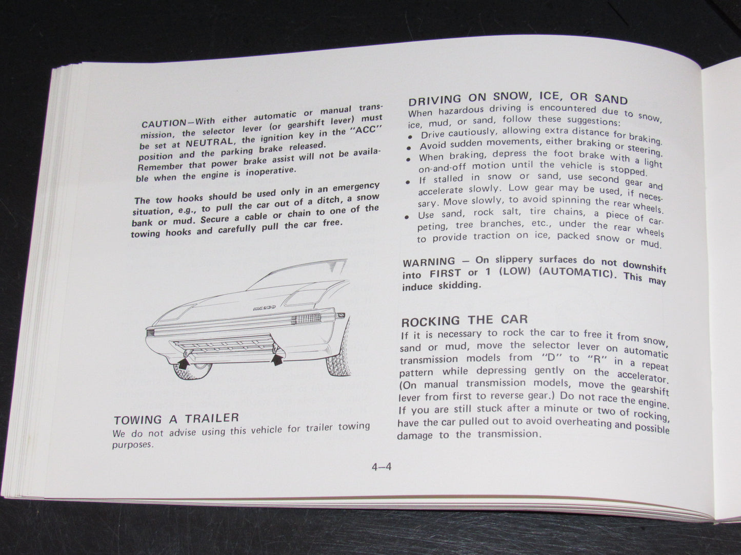 Mazda RX7 (1981) Owners Manual
