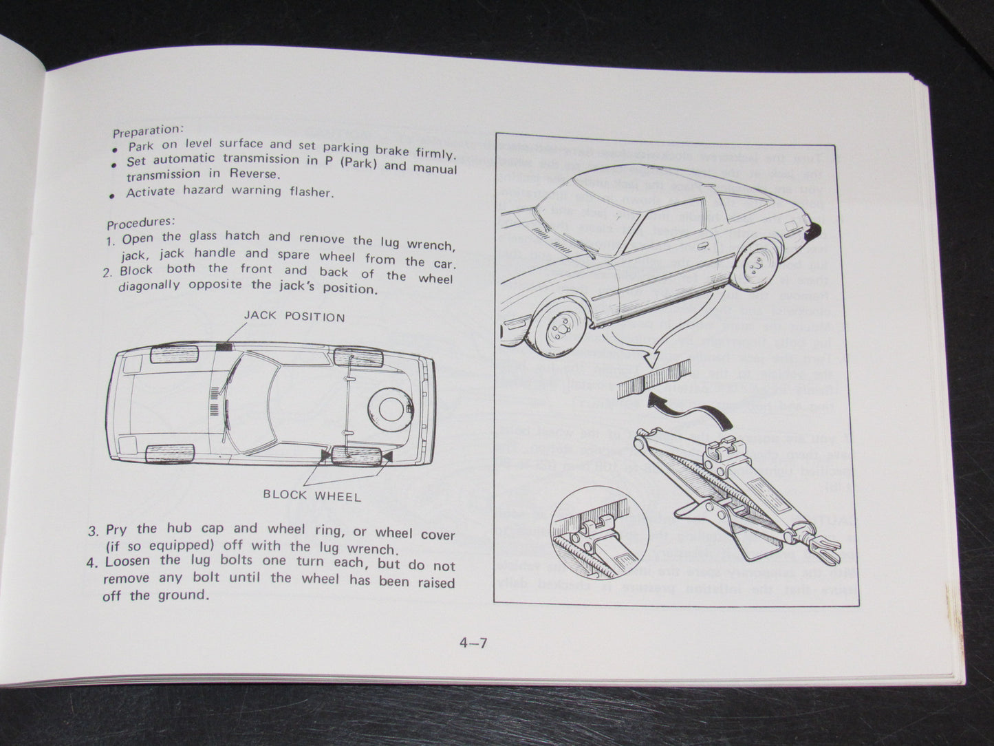 Mazda RX7 (1981) Owners Manual
