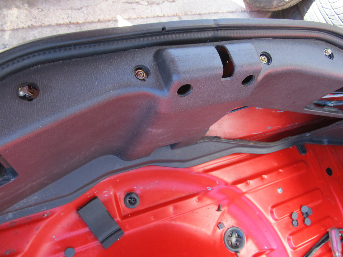 94 95 96 97 Mitsubishi 3000GT OEM Trunk Latch Tail Light Cover Bracket & Filler Cap