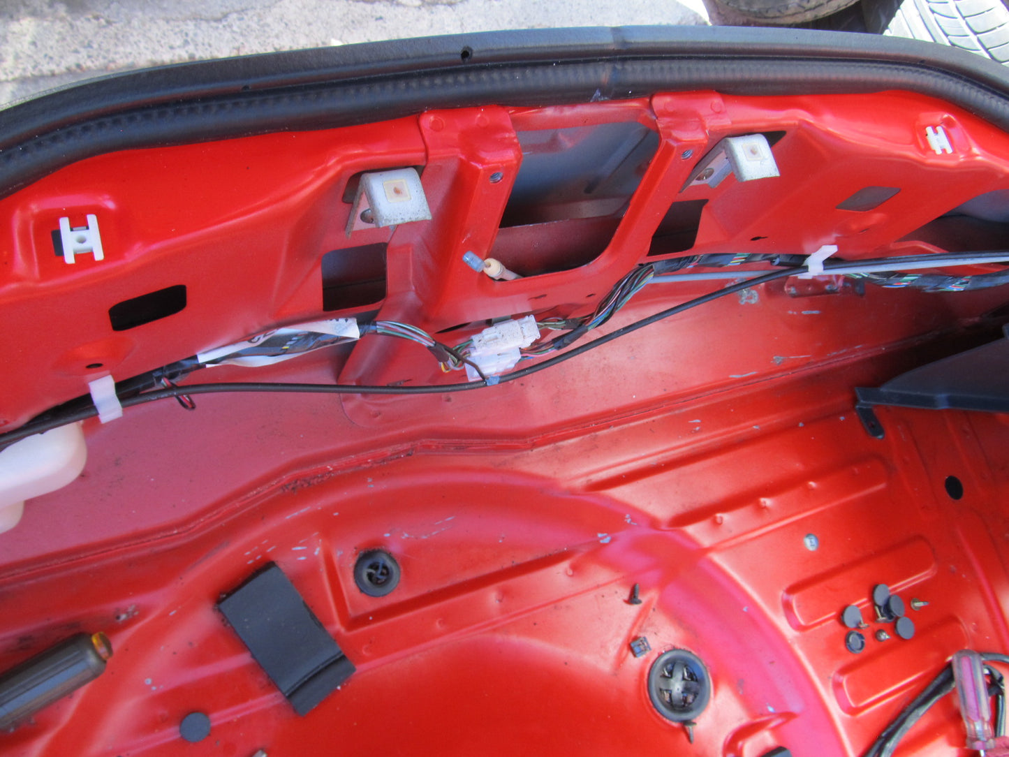 94 95 96 97 Mitsubishi 3000GT OEM Trunk Latch Tail Light Cover Bracket & Filler Cap