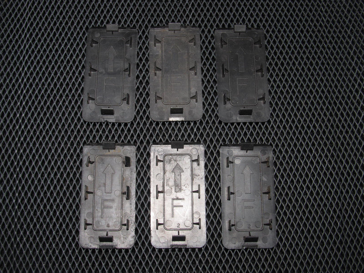 90-93 Mazda Miata OEM Black Filler Cap Trim - 6 pieces