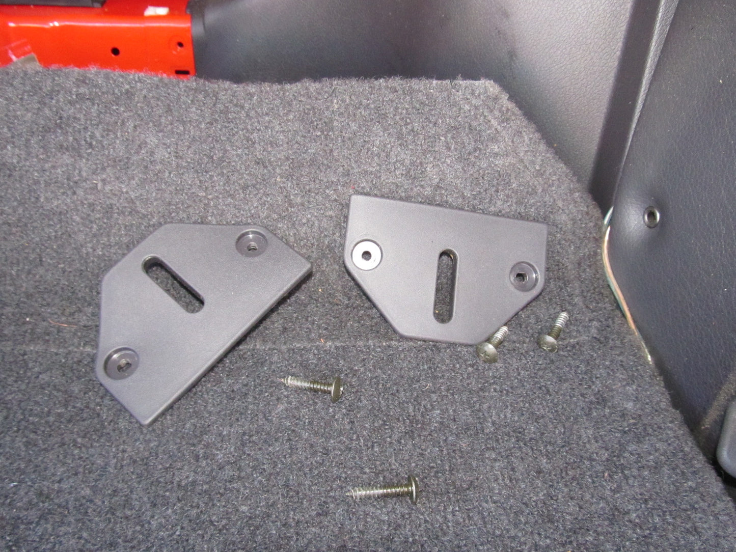 94 95 96 97 Mitsubishi 3000GT OEM Rear Seat Latch Striker Trim Cover Set