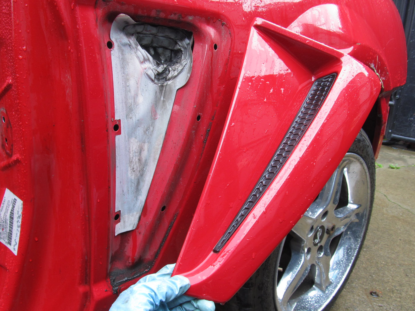 99-04 Ford Mustang OEM Exterior Rear Quarter Panel Air Vent Scoop - Left