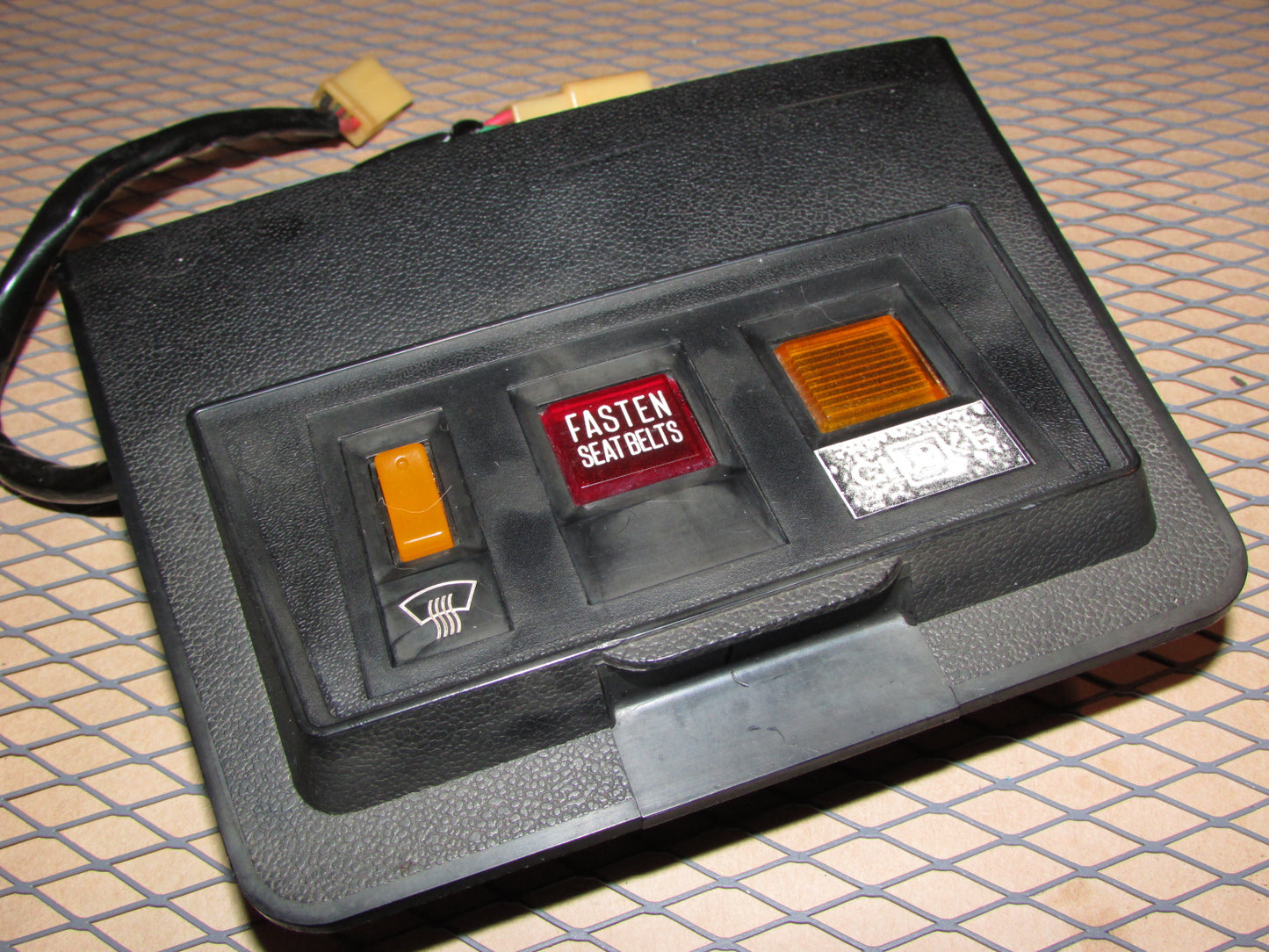72 73 Datsun 240z OEM Defroster Switch Choke & Seat Belt Light Fuse Box Cover