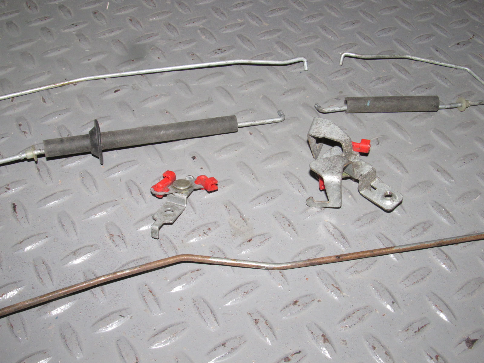 89 90 91 92 Toyota Supra OEM Door Linkage Rod & Clips - Right Set