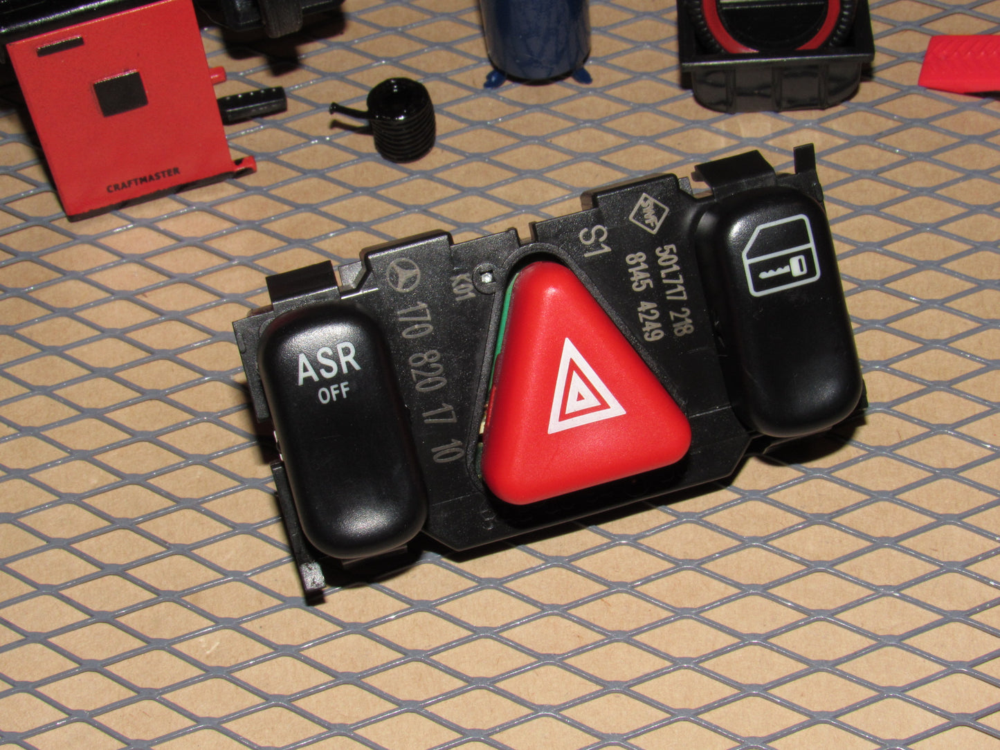 97-04 Mercedes SLK 230 OEM Hazard ASR & Power Door Lock Switch