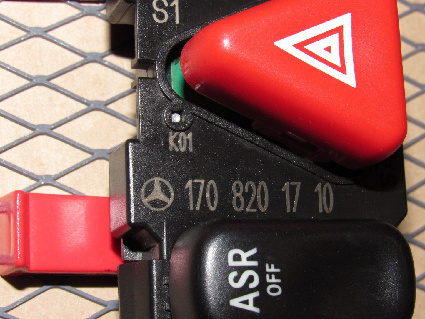 97-04 Mercedes SLK 230 OEM ASR Door Lock & Hazard Light Switch