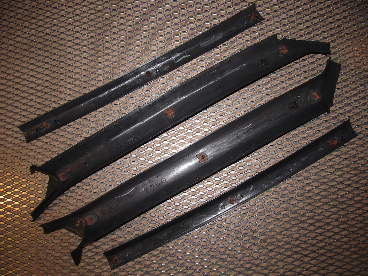 84 85 Mazda RX7 OEM Dash Pillar Cover Set