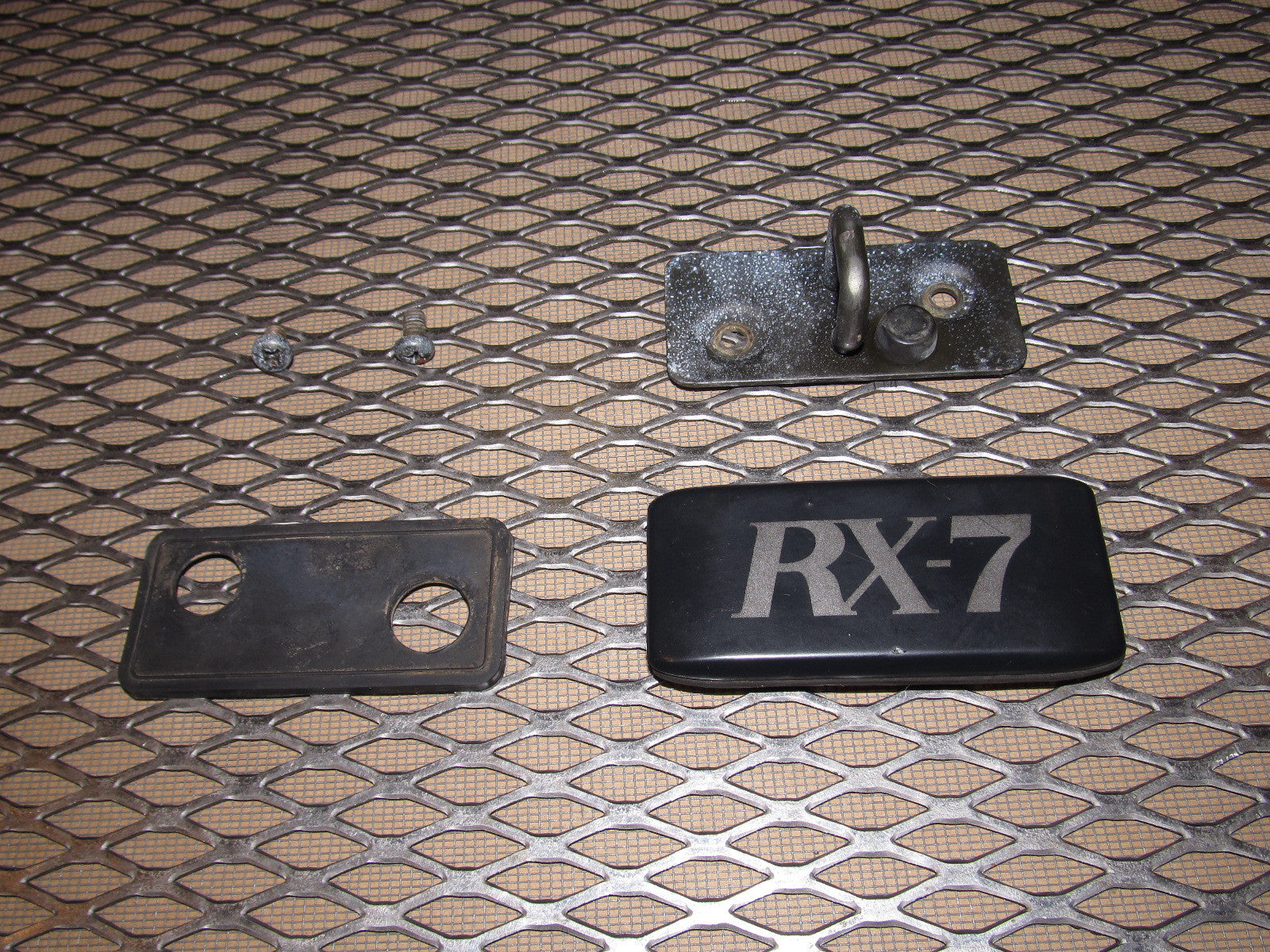 84 85 Mazda RX7 OEM Hatch Door Trunk Emblem & Latch