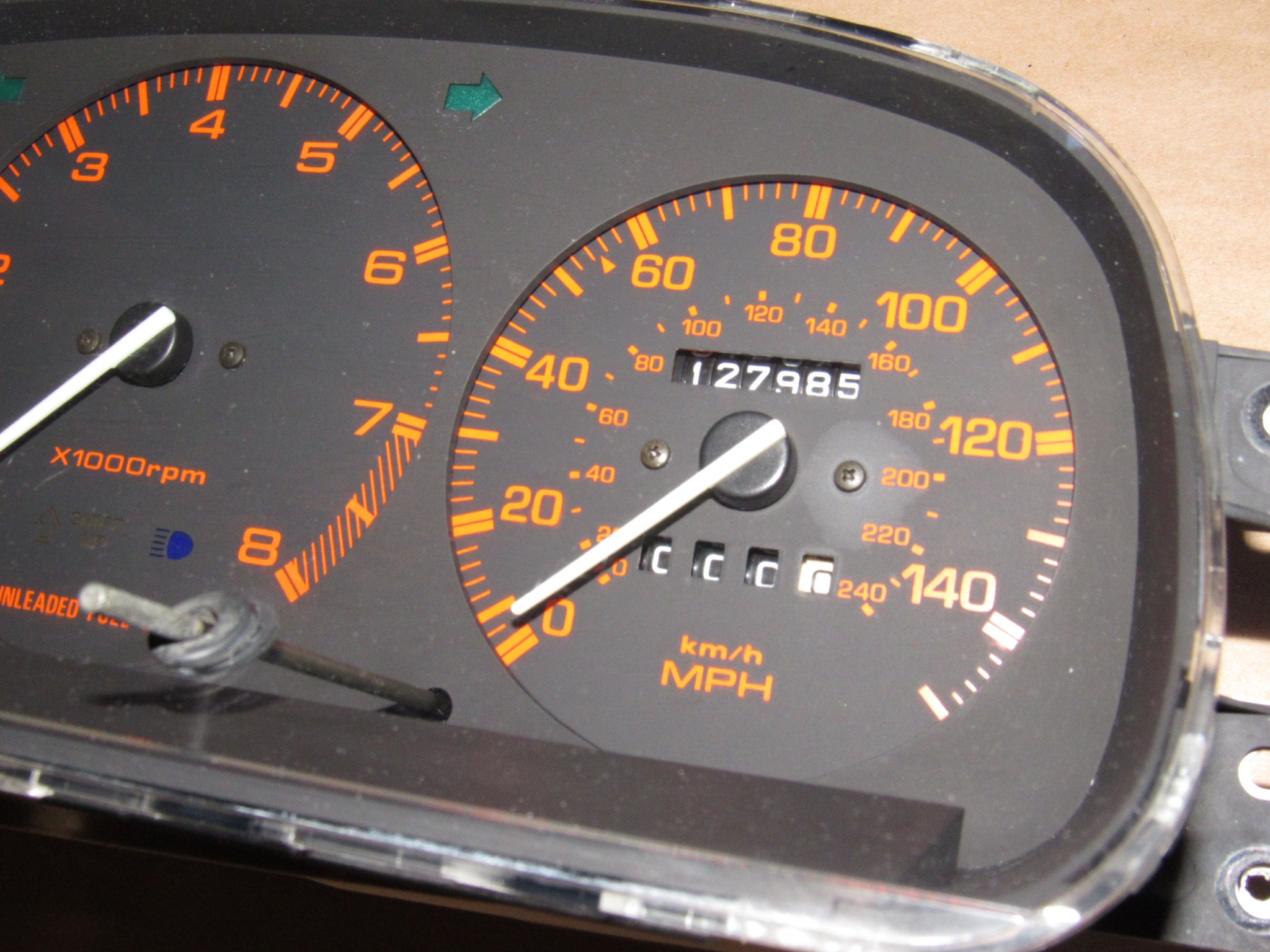 1990 Rx7 Tachometer 86 87 88 Mazda RX7 Non Turbo OEM Speedometer Instrument Cluster ...