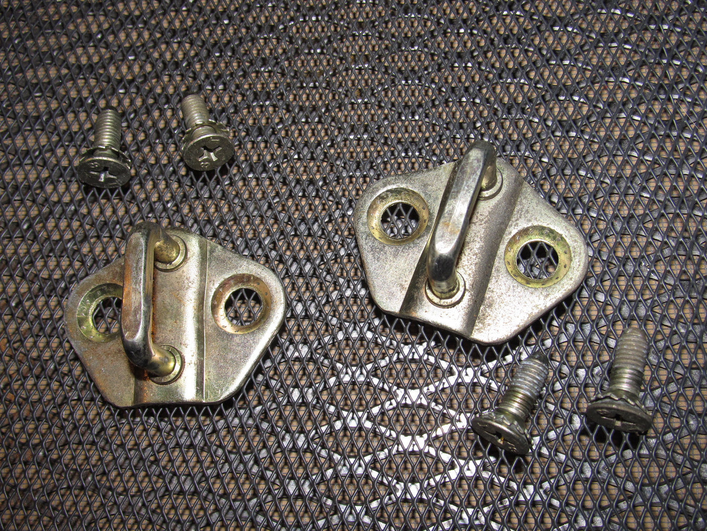 84 85 Mazda RX7 OEM Door Latch Striker - Set