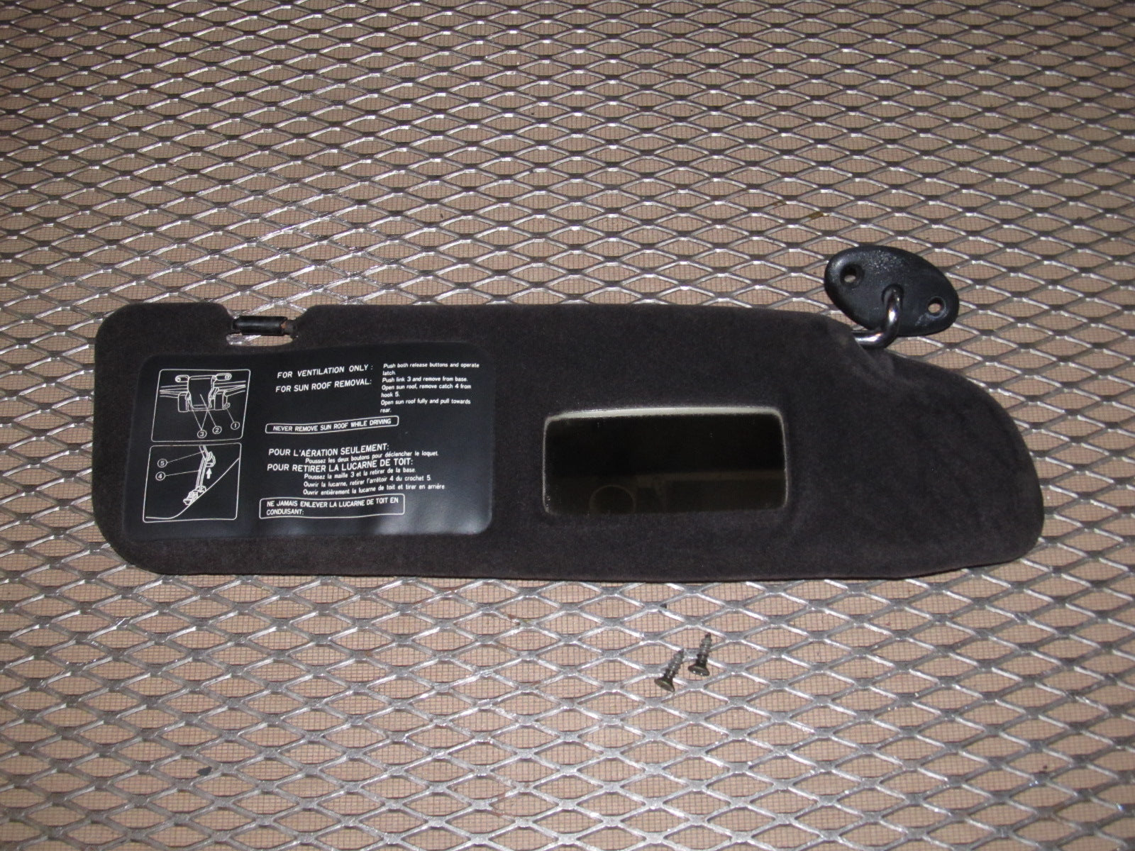 91 92 93 94 95 Toyota MR2 OEM Sun Visor - Right – Autopartone.com